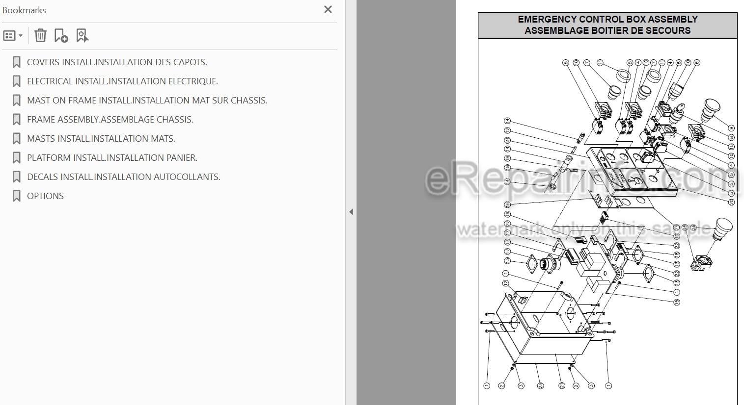 Photo 4 - JLG Grove Junior 6A 6A DI Spare Parts Manual Mast Boom Lift MA0261-00