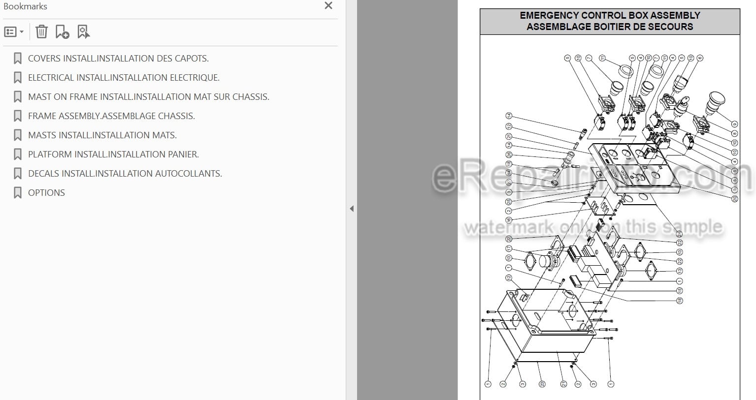 Photo 3 - JLG Grove Junior 6A 6A DI  V1331E Spare Parts Manual Mast Boom Lift MA0261-01