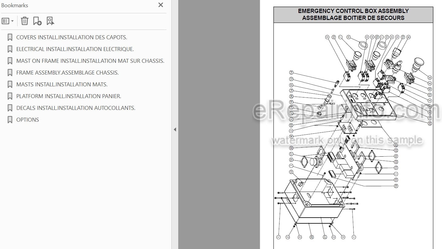Photo 3 - JLG Grove Junior 8 8DI Spare Parts Manual Mast Boom Lift