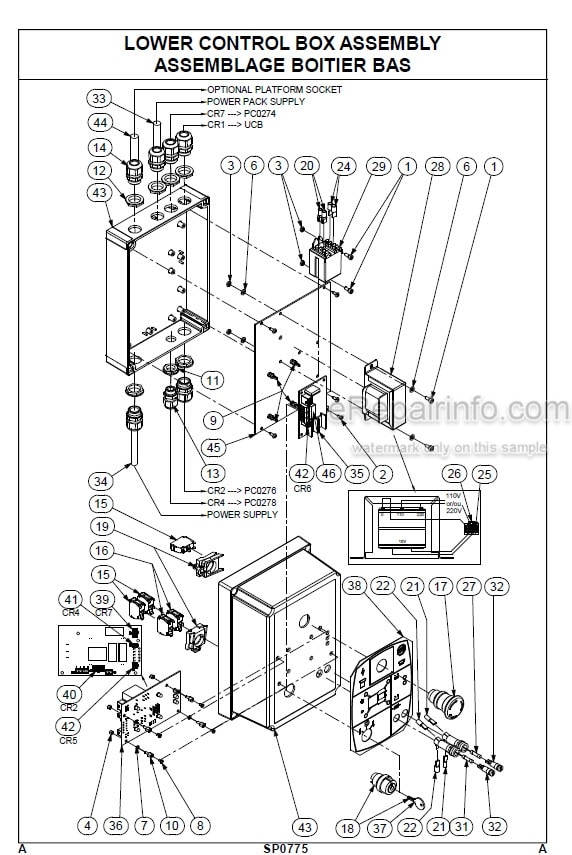 Photo 1 - JLG Grove P20AC P20DC Spare Parts Manual Mast Boom Lift