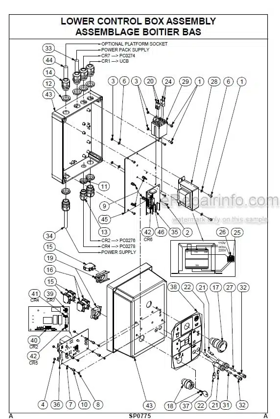 Photo 3 - JLG Grove P20AC P20DC Spare Parts Manual Mast Boom Lift