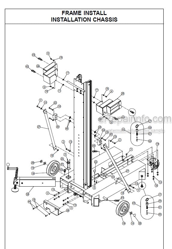 Photo 12 - JLG Grove P25AC P25DC Spare Parts Manual Mast Boom Lift