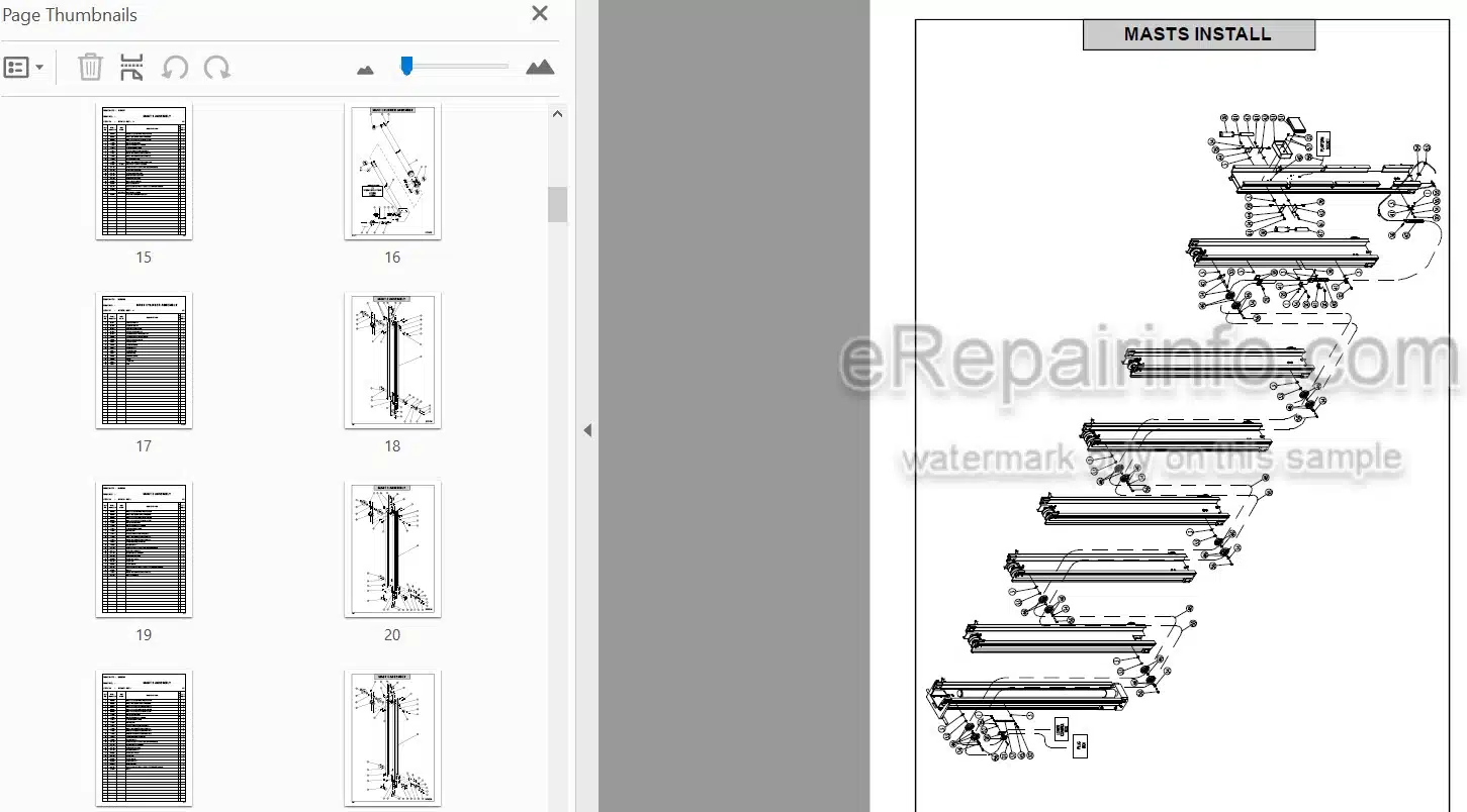Photo 3 - JLG Grove PM41-2AC PM41-2DC Spare Parts Manual Mast Boom Lift