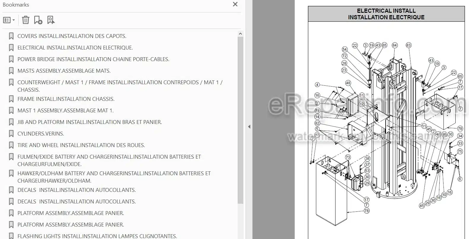Photo 3 - JLG Grove Toucan 1010 1010I Illustrated Parts Manual Mast Boom Lift