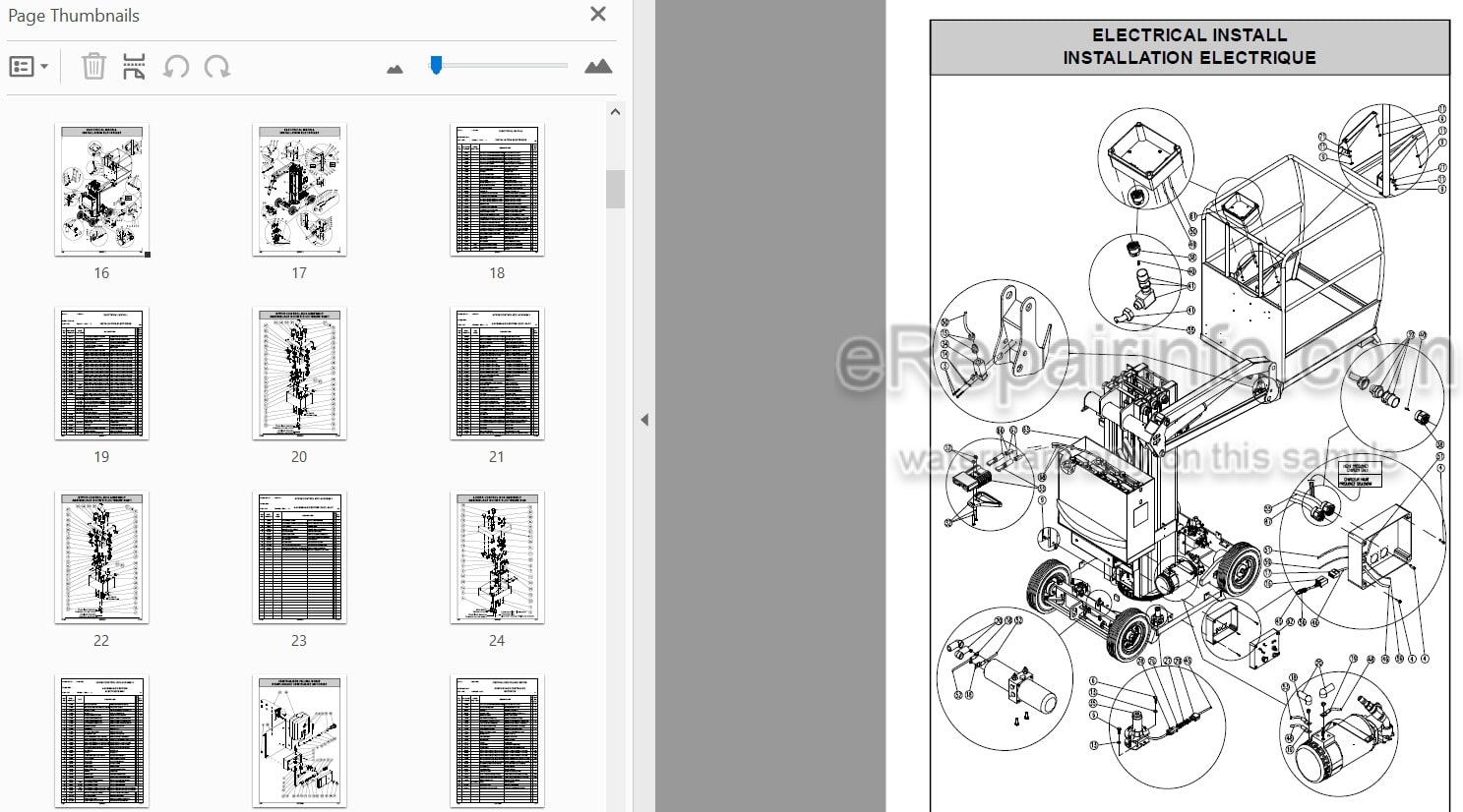 Photo 3 - JLG Grove Toucan 800A 800DI Spare Parts Manual Mast Boom Lift