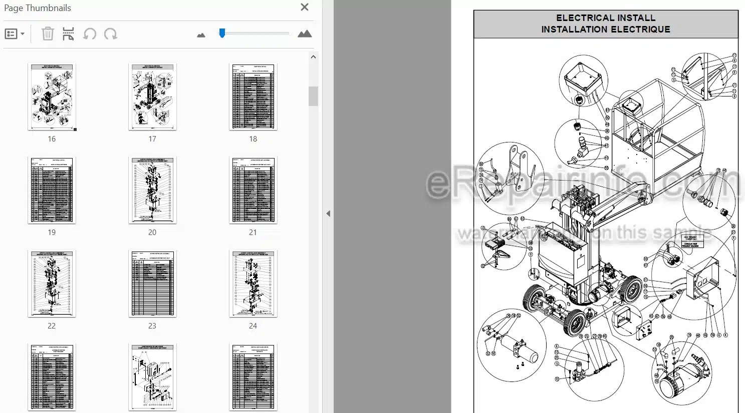 Photo 3 - JLG Grove Toucan 800A 800DI Spare Parts Manual Mast Boom Lift