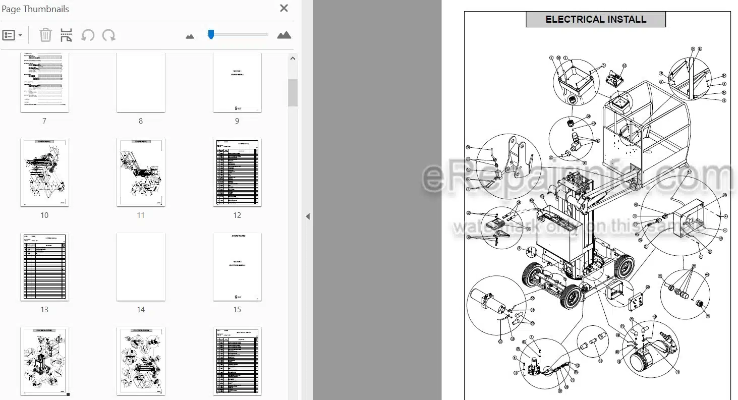 Photo 3 - JLG Grove VM2639E Spare Parts Manual Mast Boom Lift