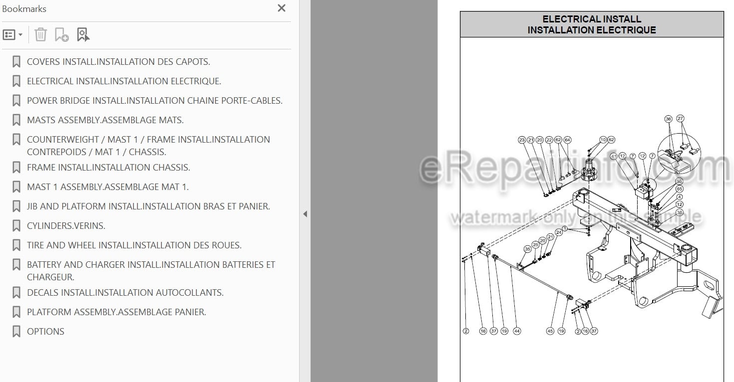 Photo 3 - JLG Grove VM3242E Spare Parts Manual Mast Boom Lift