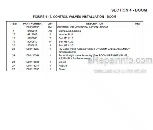 Photo 3 - JLG H340AJ PVC2001 2007 Illustrated Parts Manual Boom Lift 31215008