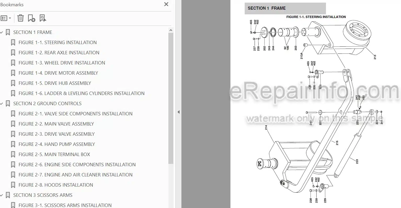 Photo 3 - JLG Liftlux 203-24 Illustrated Parts Manual Scissor Lift SN1