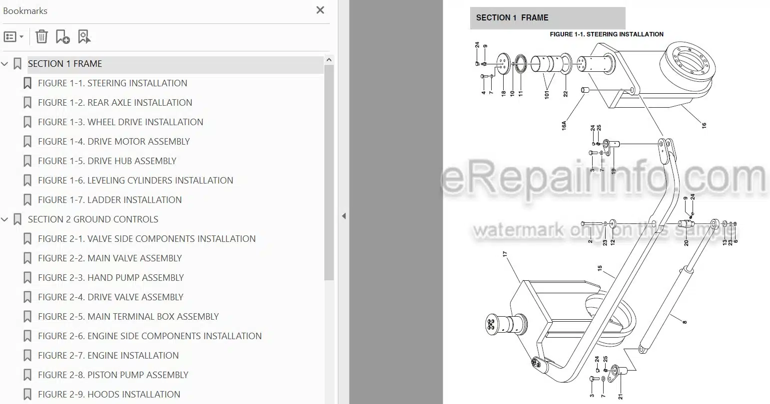 Photo 3 - JLG Liftlux 210-25 245-25 Illustrated Parts Manual Scissor Lift SN2