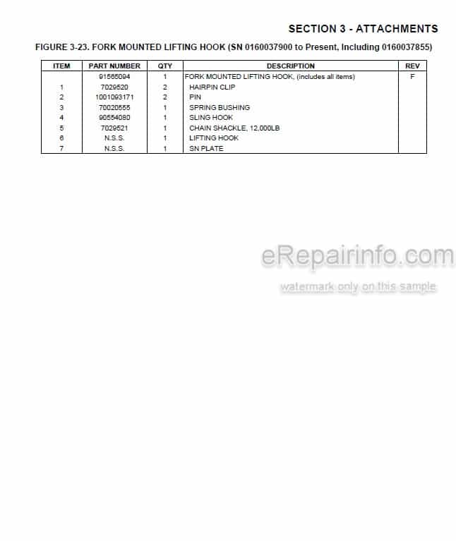 Photo 4 - JLG Lull 1044C-54 Series II Illustrated Parts Manual Telehandler 31200069