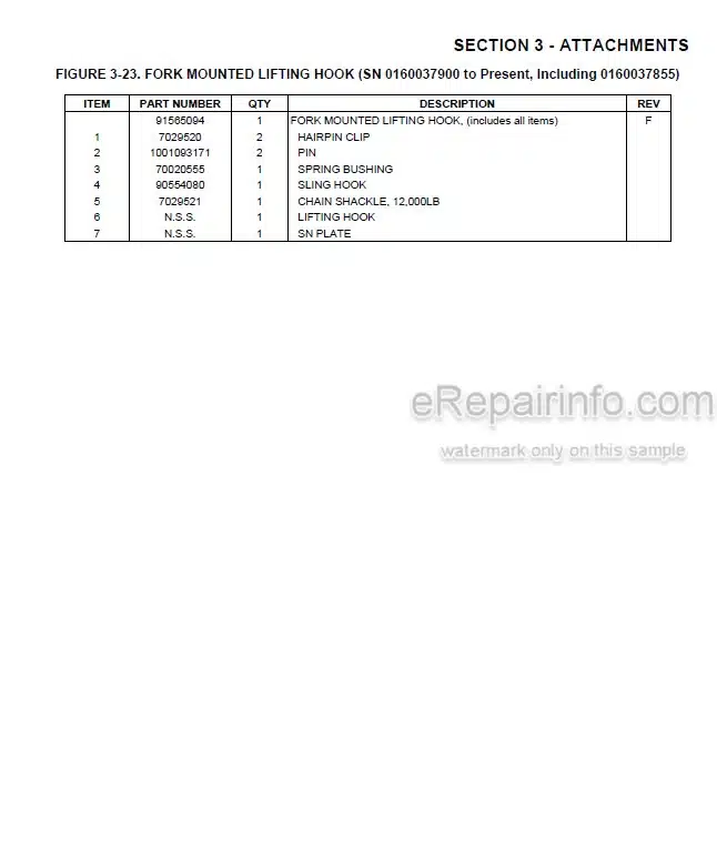 Photo 4 - JLG Lull 1044C-54 Series II Illustrated Parts Manual Telehandler 31200069