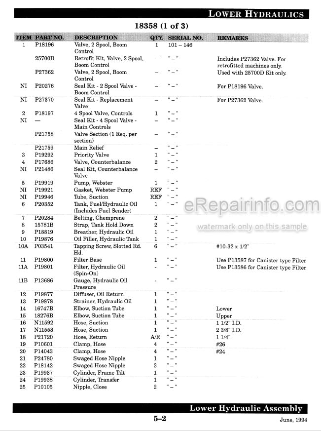 Photo 4 - JLG Lull 644 Highlander Illustrated Parts Manual Telehandler 10709968
