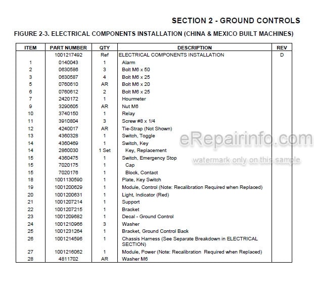 Photo 5 - JLG R4045 PVC1910 2004 Illustrated Parts Manual Scissor Lift 31215806