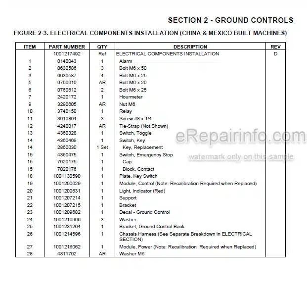 Photo 5 - JLG R4045 PVC1910 2004 Illustrated Parts Manual Scissor Lift 31215806