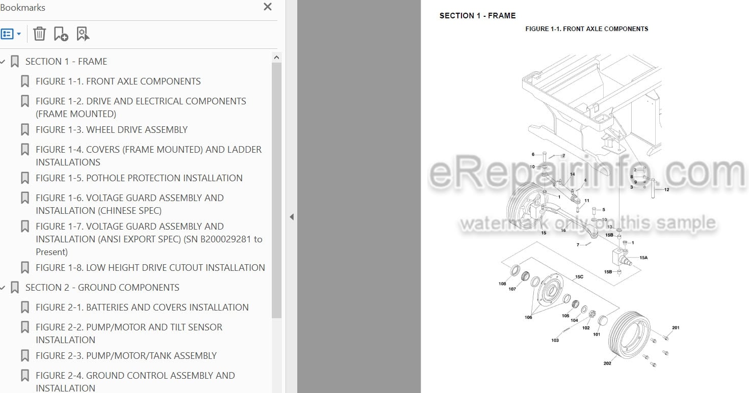 Photo 3 - JLG R6 Illustrated Parts Manual Scissor Lift 3121686