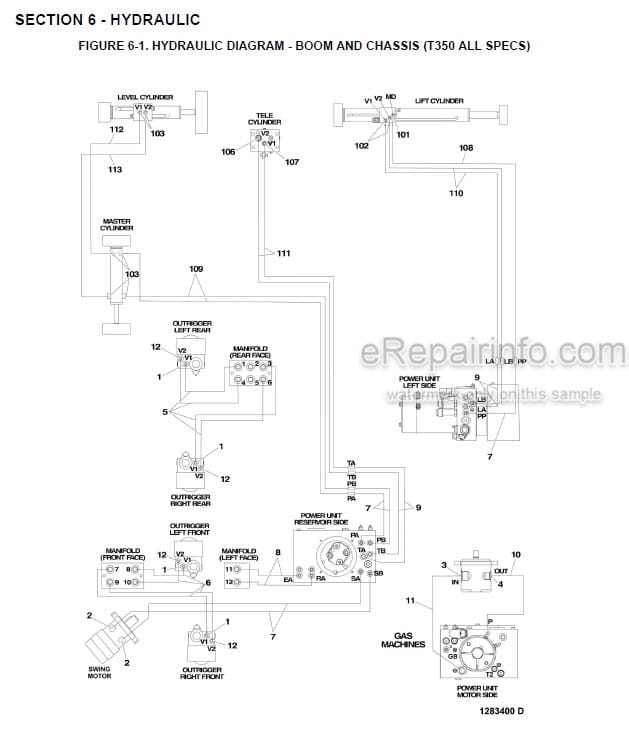 Photo 4 - JLG T350 T500J Illustrated Parts Manual Boom Lift 3121199