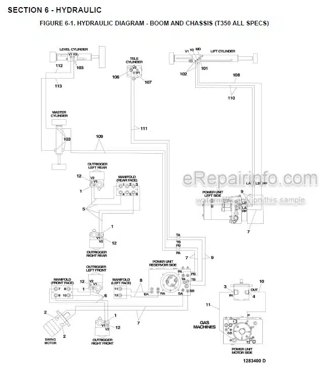 Photo 4 - JLG T350 T500J Illustrated Parts Manual Boom Lift 3121199