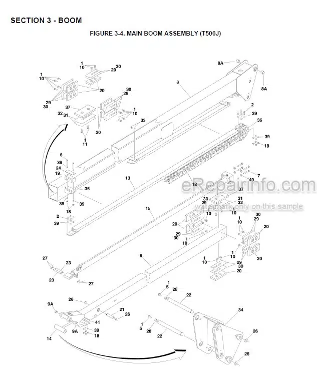 Photo 6 - JLG T350 T500J Illustrated Parts Manual Boom Lift 3121199
