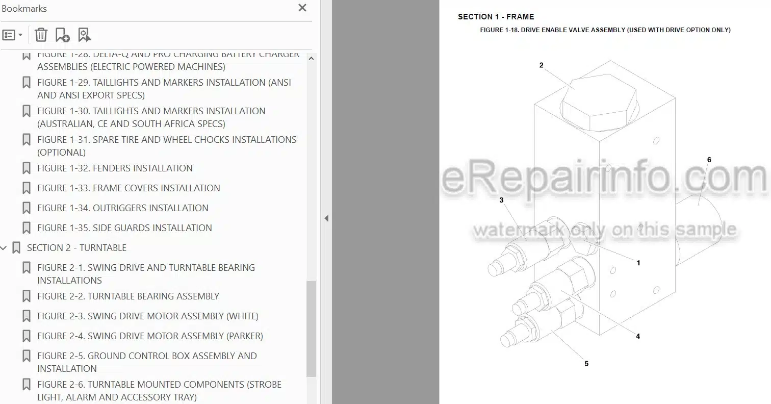 Photo 3 - JLG T350 T500J Illustrated Parts Manual Boom Lift 3121199