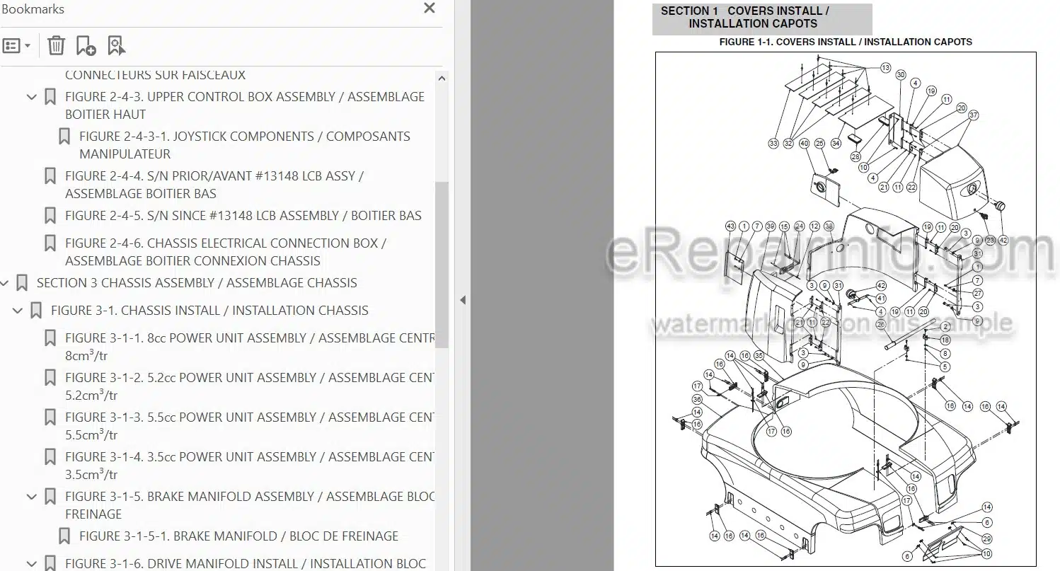 Photo 3 - JLG Toucan 1310 Illustrated Parts Manual Mast Boom Lift 31210060