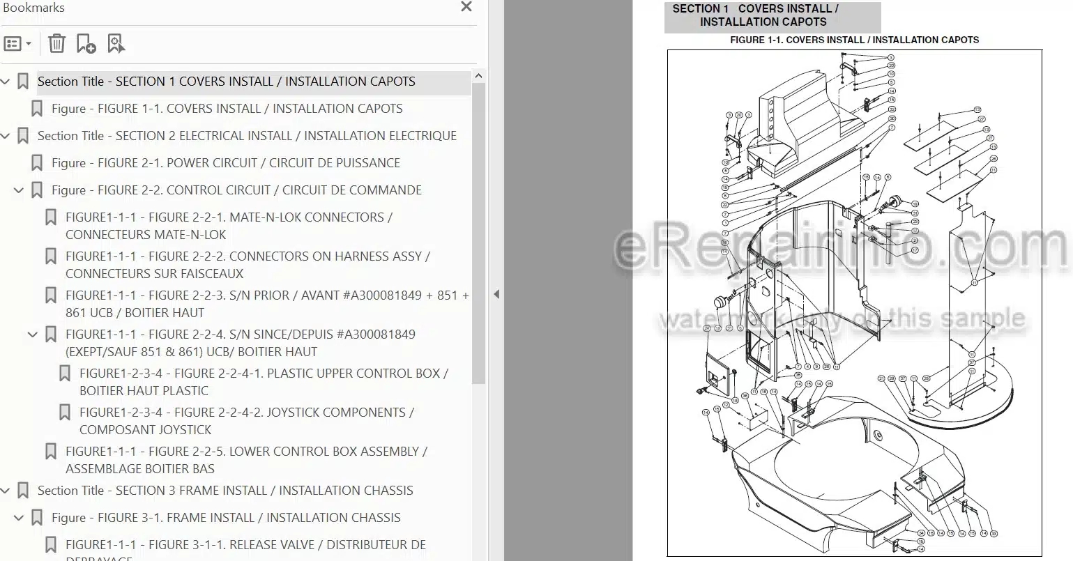 Photo 3 - JLG Toucan 800A 800DI Illustrated Parts Manual Mast Boom Lift 31210056