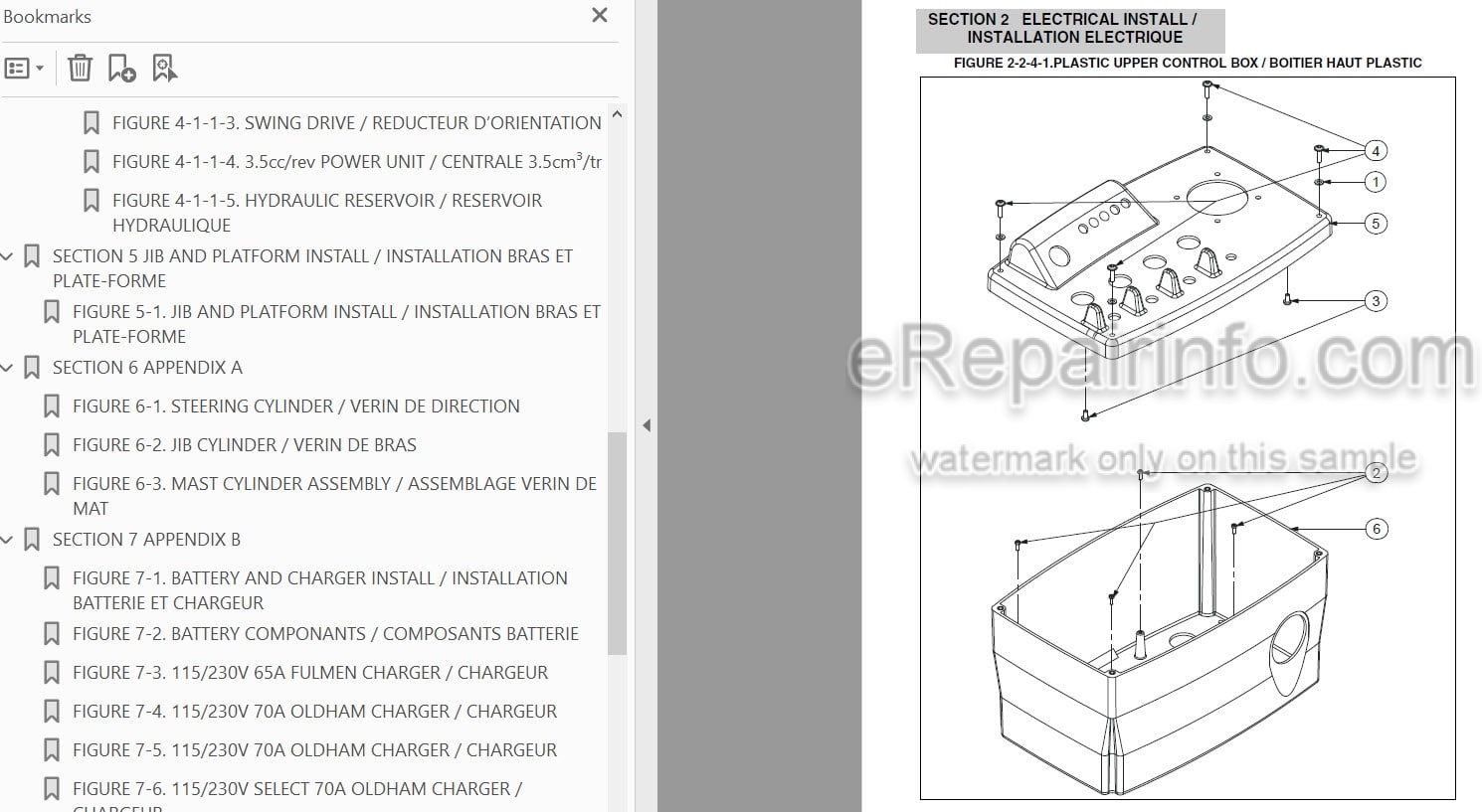 Photo 3 - JLG Toucan 870 Illustrated Parts Manual Mast Boom Lift 31210058