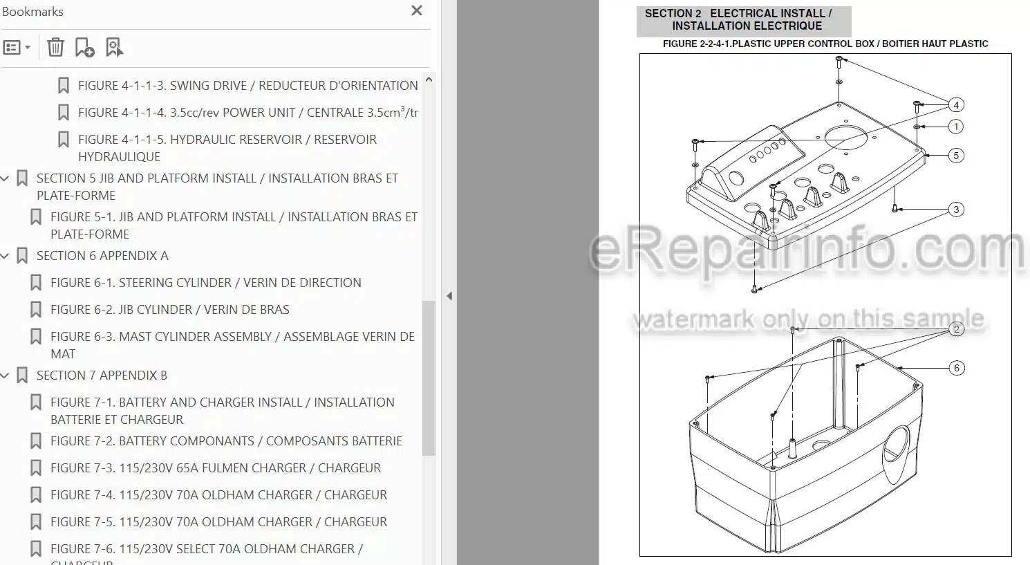 Photo 3 - JLG Toucan 870 Illustrated Parts Manual Mast Boom Lift 31210058