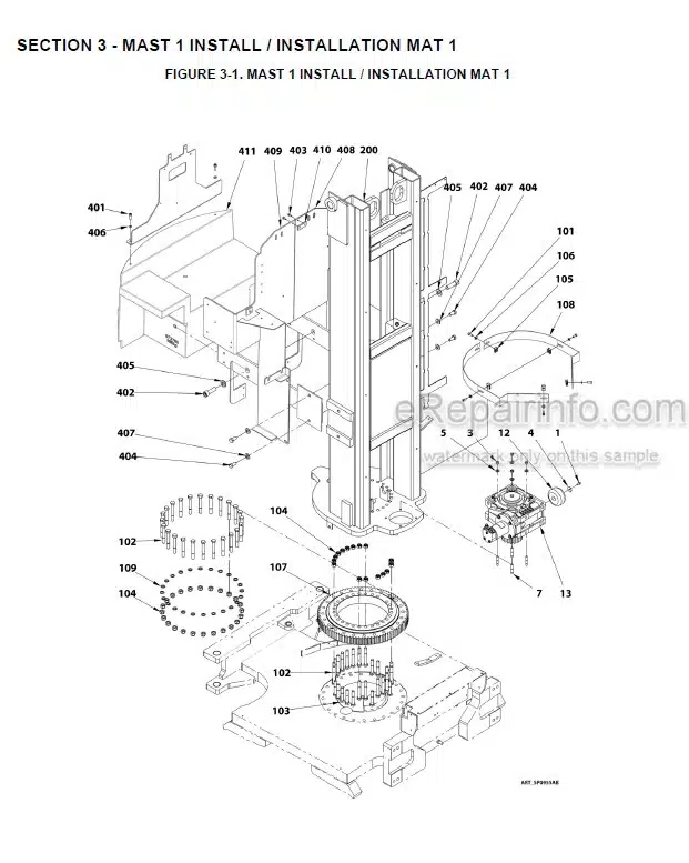 Photo 5 - JLG Toucan 10E 26E Illustrated Parts Manual Mast Boom Lift 31210091 SN1