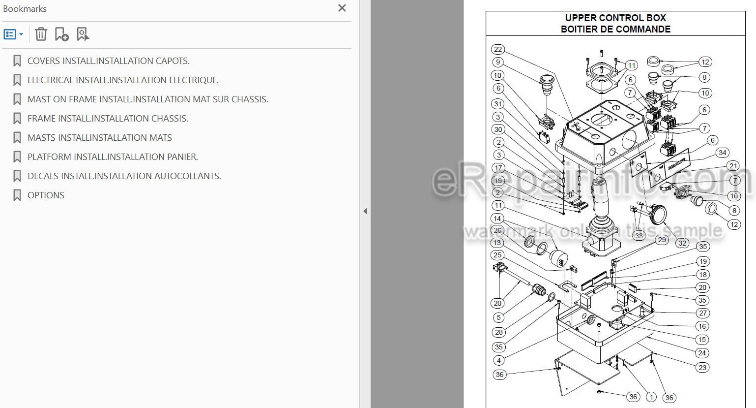 Photo 3 - JLG Toucan Junior 6A V1331E Spare Parts Manual Mast Boom Lift MA0261-05