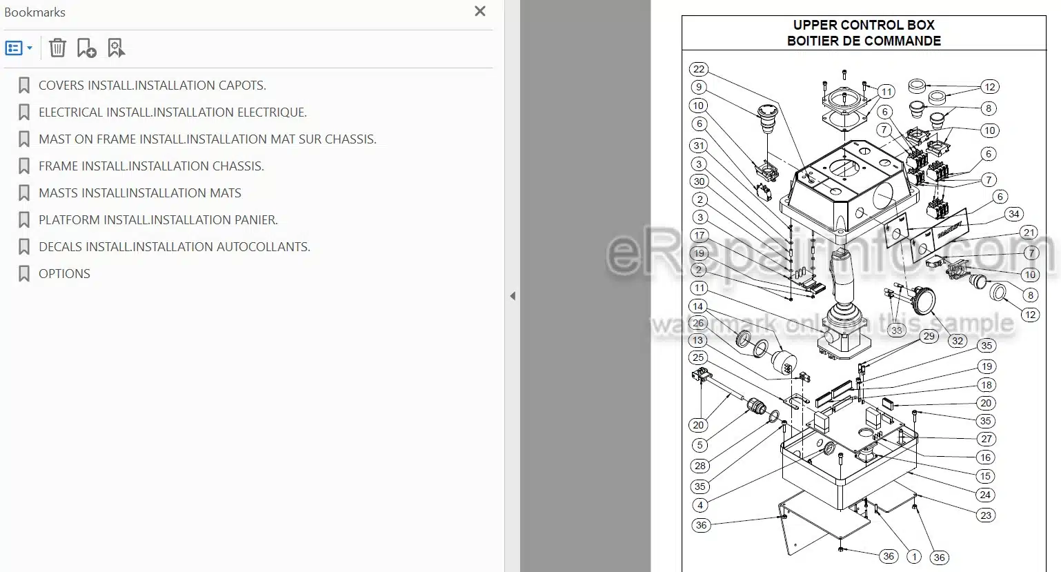 Photo 3 - JLG Toucan Junior 6A V1331E Spare Parts Manual Mast Boom Lift MA0261-05