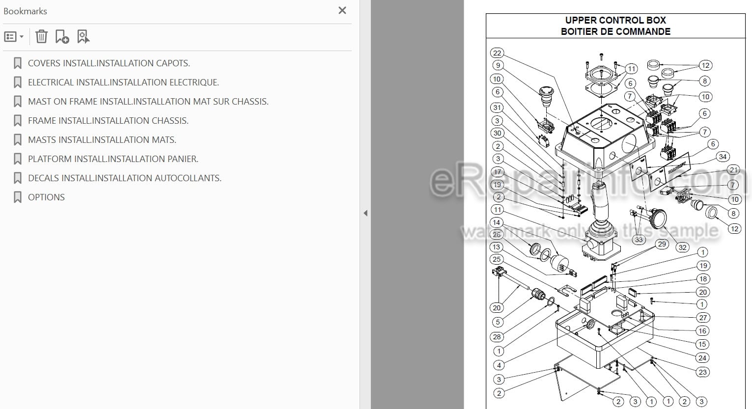 Photo 4 - JLG Toucan Junior 8 Spare Parts Manual Mast Boom Lift