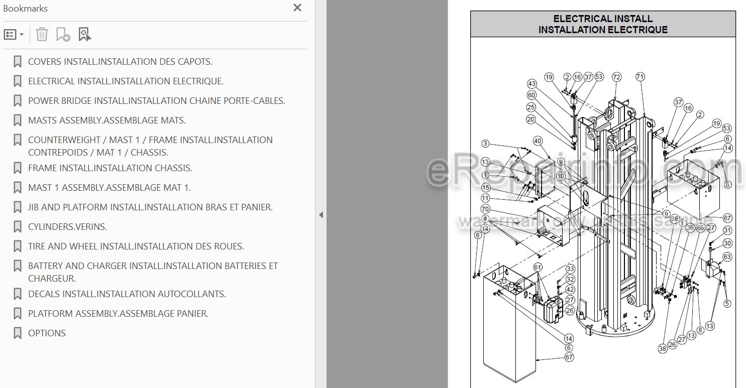 Photo 3 - JLG V2642E Spare Parts Manual Mast Boom Lift MA0232-04