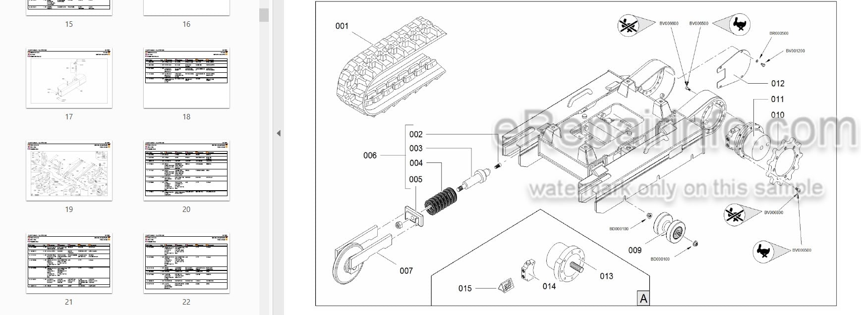 Photo 3 - JLG X15JP X430AJ Illustrated Parts Manual Compact Crawler Boom Lift 3121778