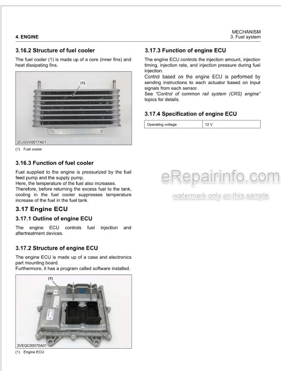 Photo 6 - Kubota 03CR-E5 03-CR-E5LM 03-CR-TE5BG Workshop Manual Diesel Engine 9Y311-00022
