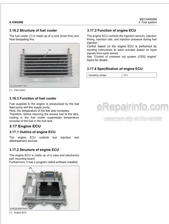 Photo 9 - Kubota 03-CR-E4 03CR-TE4BG Workshop Manual Diesel Engine 9Y311-00671