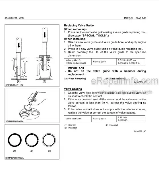 Photo 6 - Kubota 03-M-DI-E2B Series Workshop Manual Diesel Engine 9Y011-02862