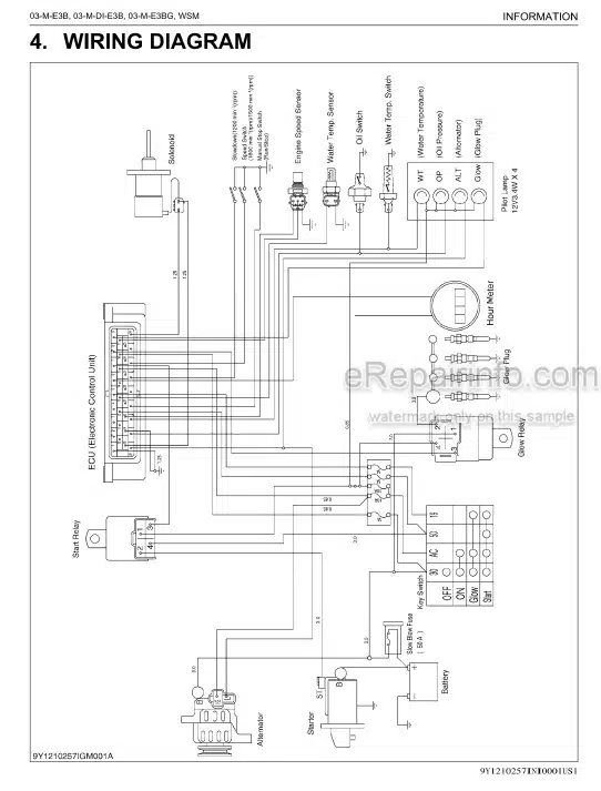 Photo 4 - Kubota 03-M-E3B 03-M-DI-E3B 03-M-E3BG Series Workshop Manual Diesel Engine 9Y111 -02570