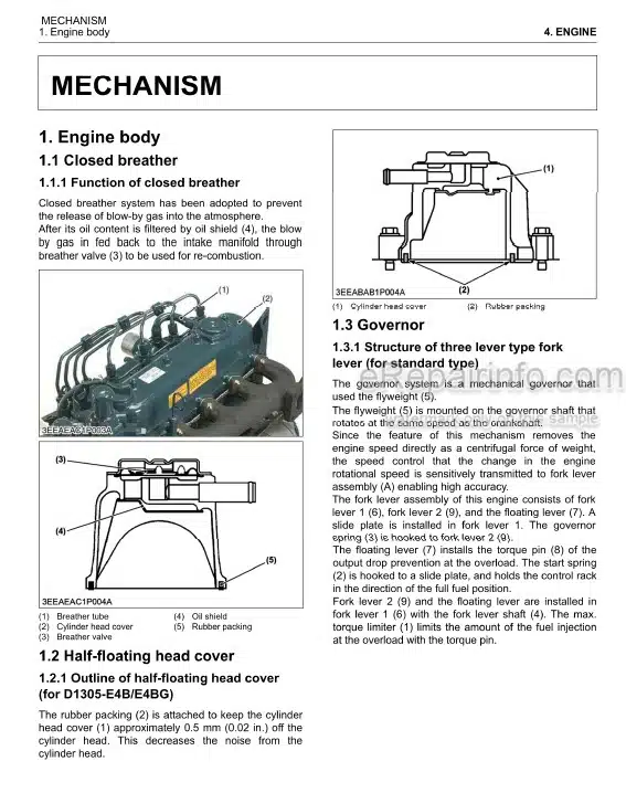 Photo 1 - Kubota 05-E4B 05-E4BG Series Workshop Manual Diesel Engine 9Y111-07844