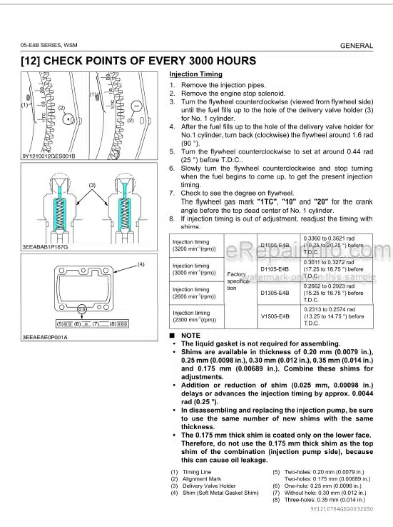Photo 3 - Kubota 05-E4B Series Workshop Manual Diesel Engine 9Y111-07840