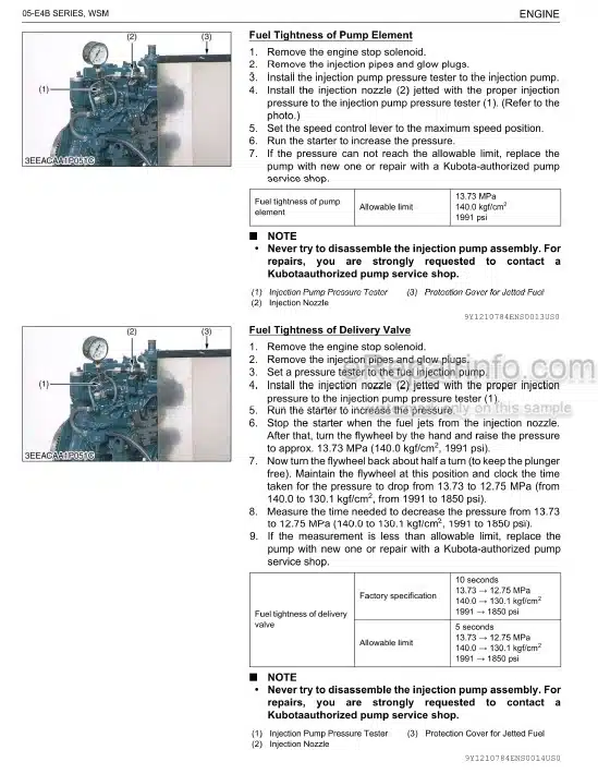 Photo 12 - Kubota 05-E4B Series Workshop Manual Diesel Engine 9Y111-07840