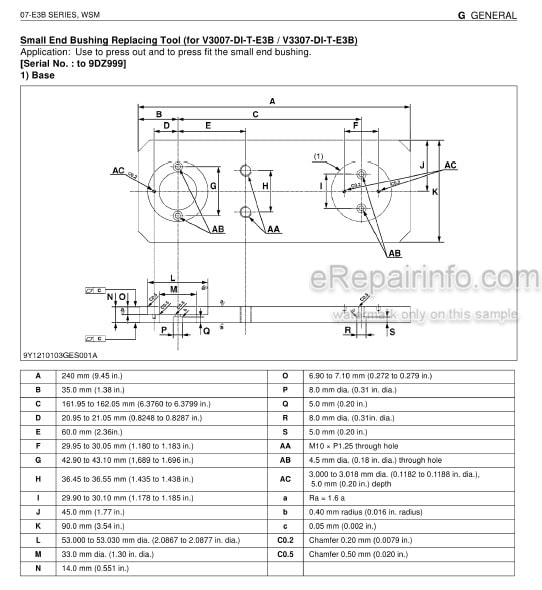Photo 4 - Kubota 07-E3B Series Workshop Manual Diesel Engine 9Y111-01039