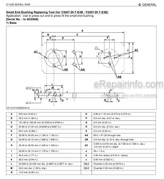 Photo 4 - Kubota 07-E3B Series Workshop Manual Diesel Engine 9Y111-01039