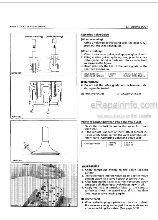 Photo 10 - Kubota 68MM Stroke SM Series Workshop Manual Diesel Engine 97897-02401