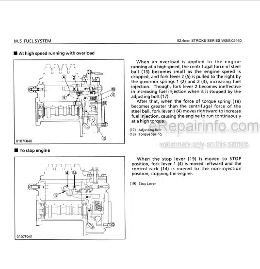 Photo 1 - Kubota 92.4MM Stroke 03 Series Workshop Manual Diesel Engine 9Y011-02460