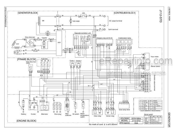 Photo 4 - Kubota J Series Workshop Manual Diesel Generator 9Y011-01945