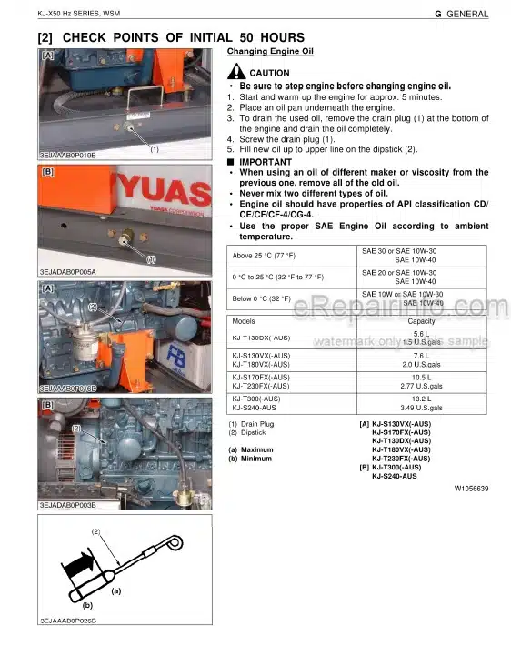 Photo 5 - Kubota KJ-X50 Hertz Series Workshop Manual Diesel Generator 9Y011-01832