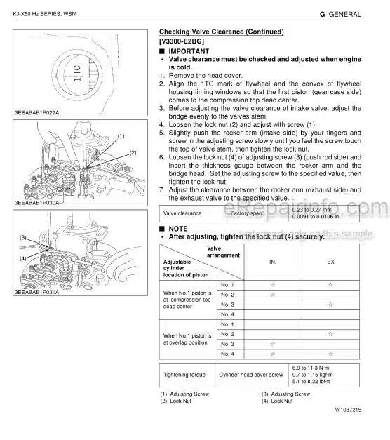 Photo 6 - Kubota J Series Workshop Manual Diesel Generator 9Y011-01945