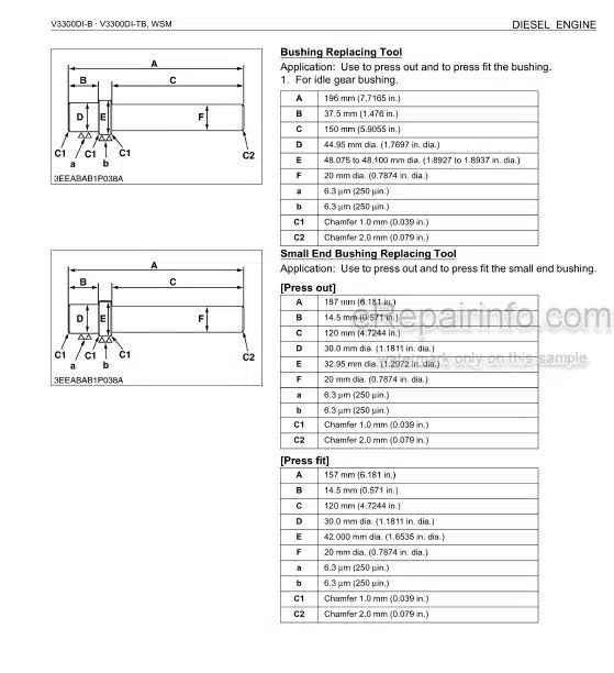 Photo 4 - Kubota V3300DI-B V3300DI-TB Workshop Manual Diesel Engine 97897-02264